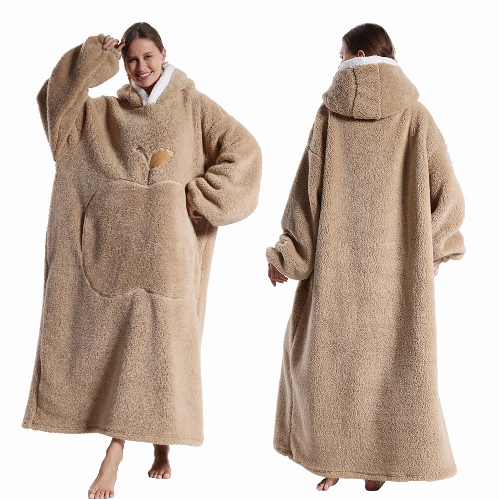 Couverture à Capuche Géante Douceur Polaire