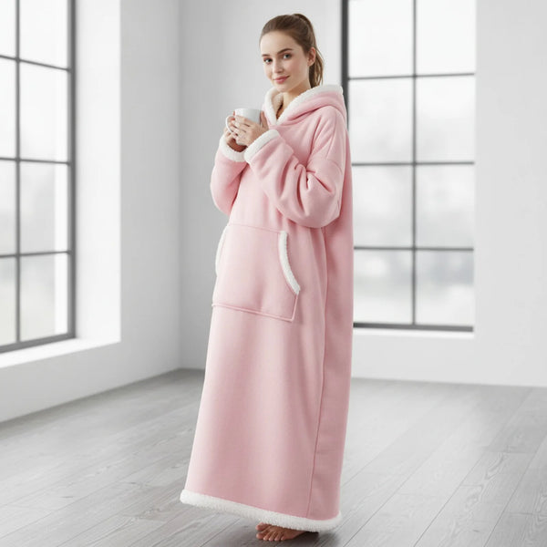 Couverture Pyjama Géante Flanelle Rose