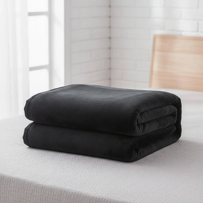 Couverture Peluche Farley Noire Douceur & Chaleur