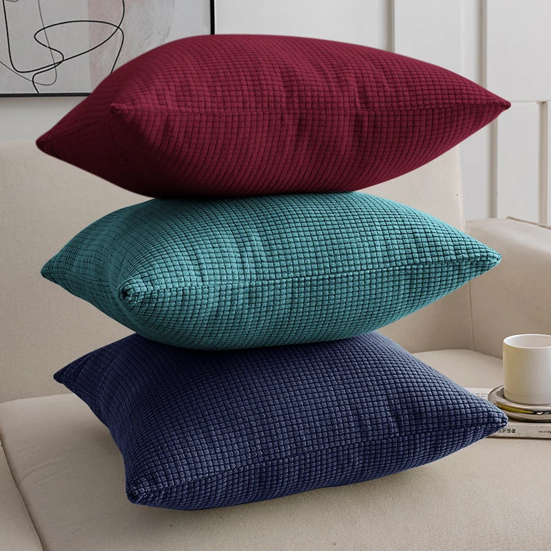 Housse de Coussin Jacquard Gaufré