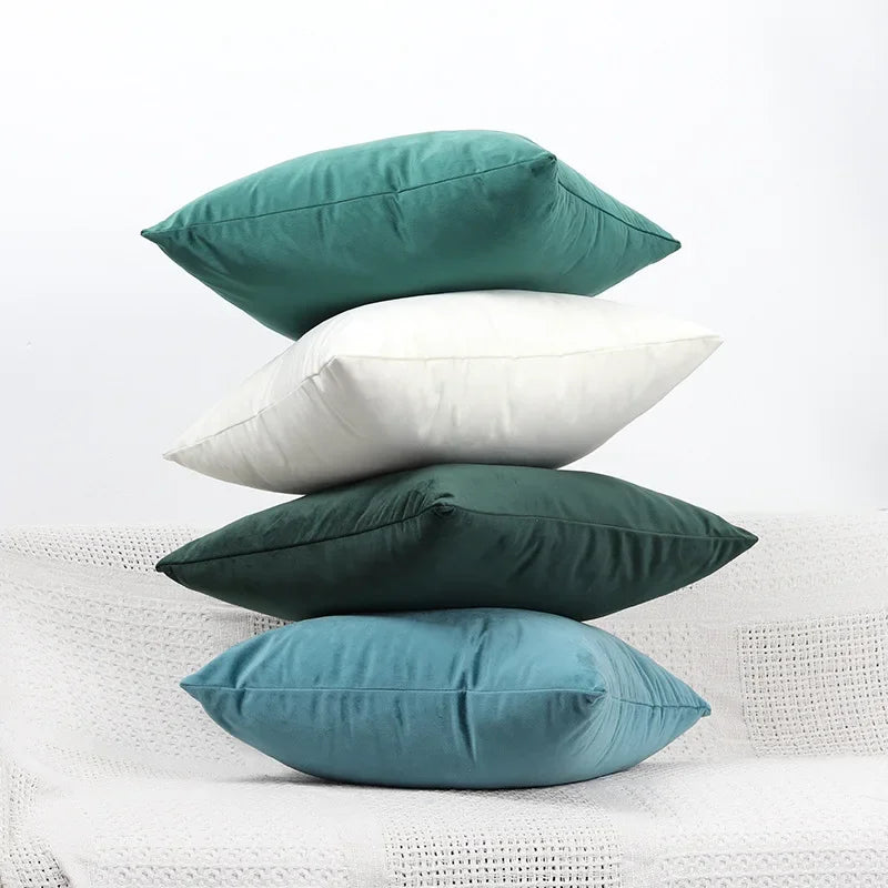 Housse de Coussin Velours Uni