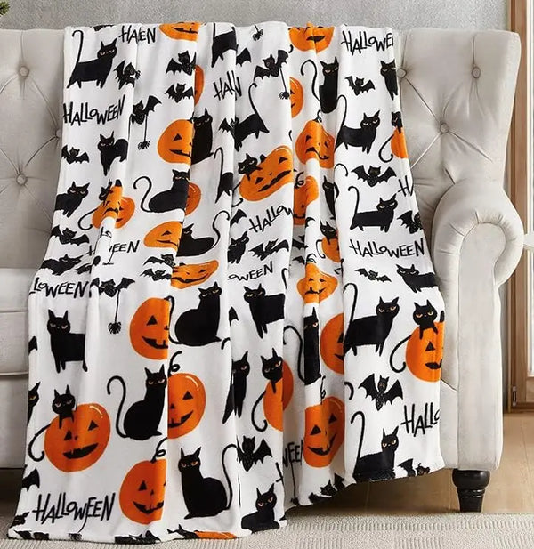 Couverture Flanelle Chauves-Souris Noires Douceur & Style