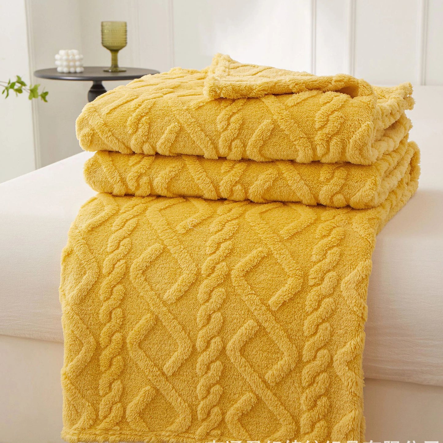 Couverture d'hiver Sherpa Turmeric Douceur & Chaleur
