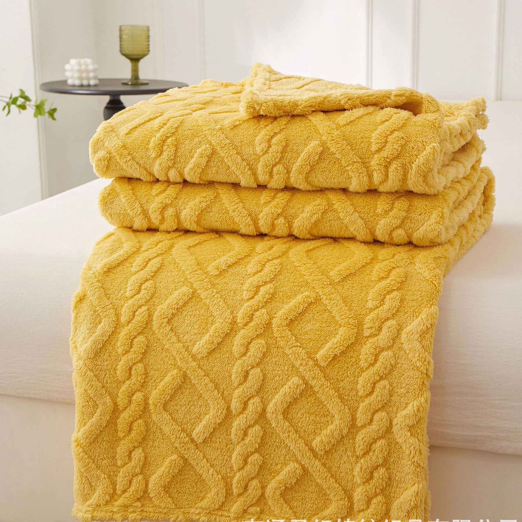 Couverture d'hiver Sherpa Turmeric Douceur & Chaleur