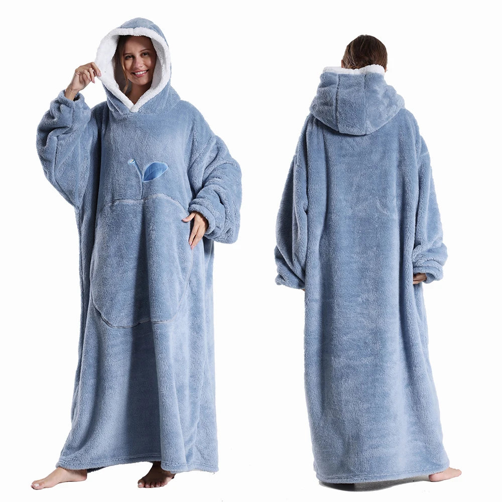 Couverture Sweat XXL Peluche Douce & Manches