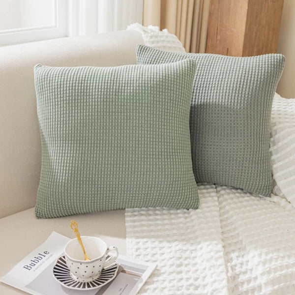 Housse de Coussin Jacquard Gaufré