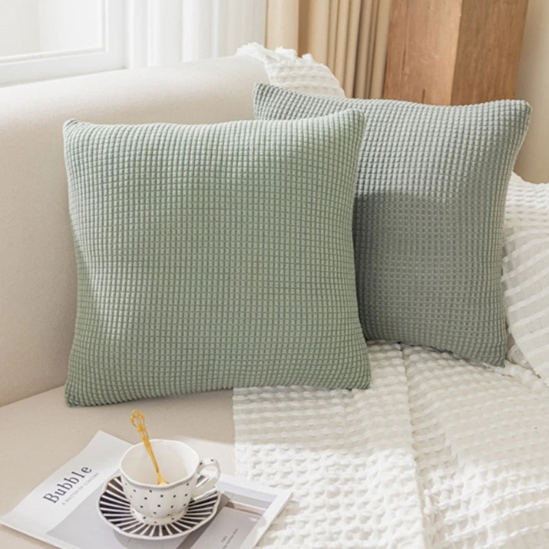 Housse de Coussin Jacquard Gaufré