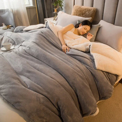 Couverture Laine Double Face Douceur Hivernale
