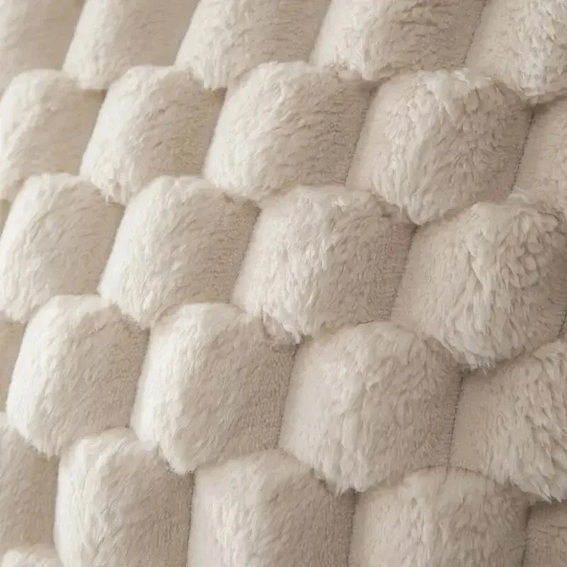 Housse de Coussin Peluche à Bulles 45x45