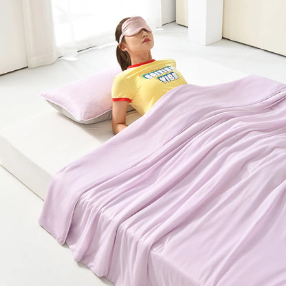 Couette d'été rafraîchissante Soie Glacée Purple 2