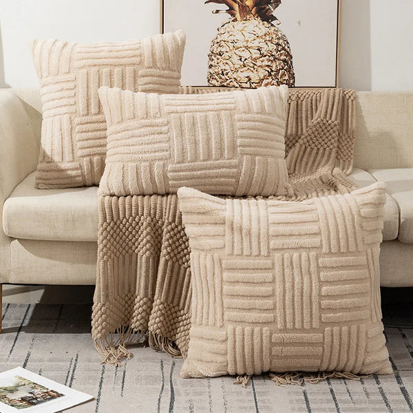 Housse de Coussin Velours Texturé