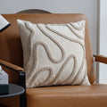 Housse de Coussin Chenille Brodée Boho 45x45