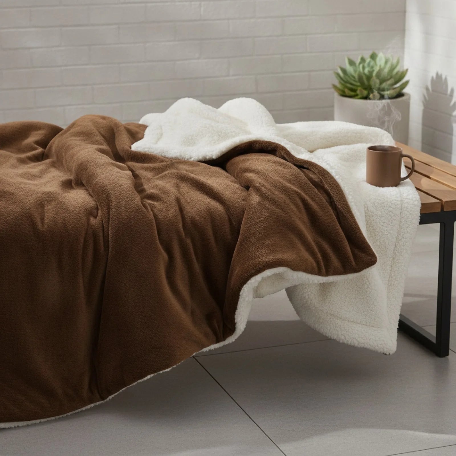 Couverture Laine Double Face Chaleur Hiver