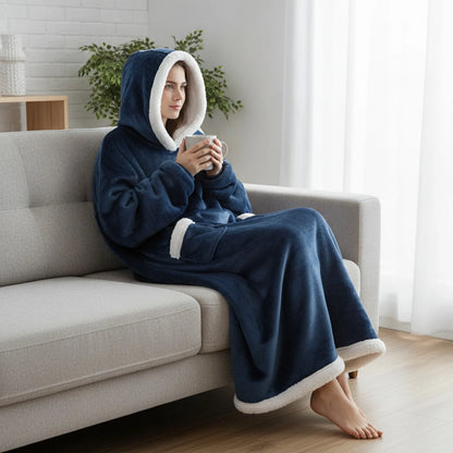 Couverture Pyjama Géante Flanelle Bleue