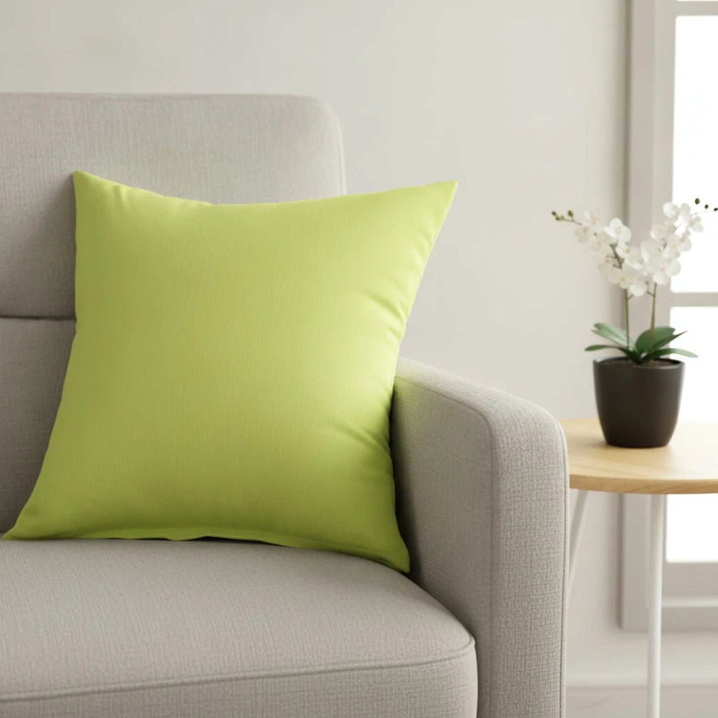 Housse Coussin Vert Herbe "Couleur Bonbon"