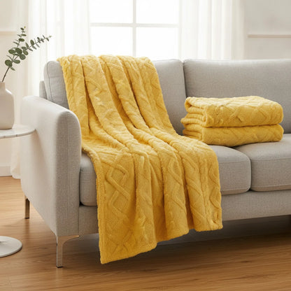 Couverture d'hiver Sherpa Turmeric Douceur & Chaleur