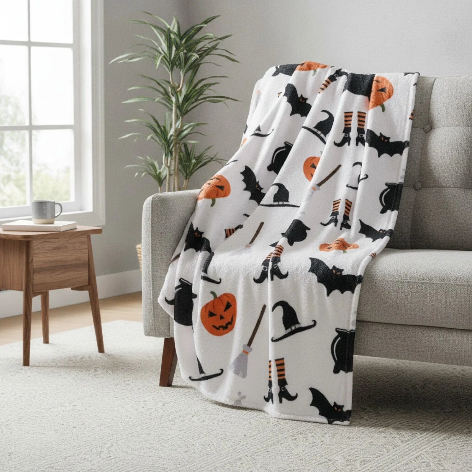 Couverture Flanelle Douce Imprimé Chauves-Souris