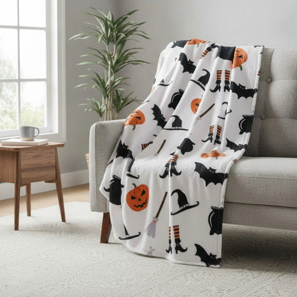 Couverture Flanelle Douce Imprimé Chauves-Souris