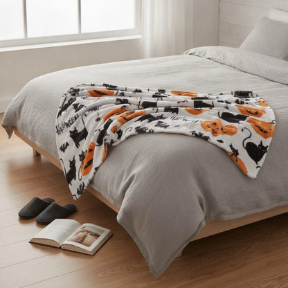 Couverture Flanelle Chauves-Souris Noires Douceur & Style