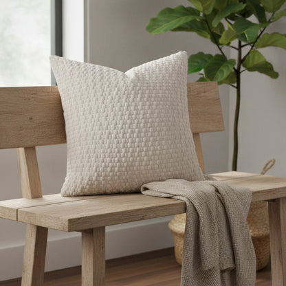 Housse Coussin Velours Côtelé Bohème Moderne Rayé