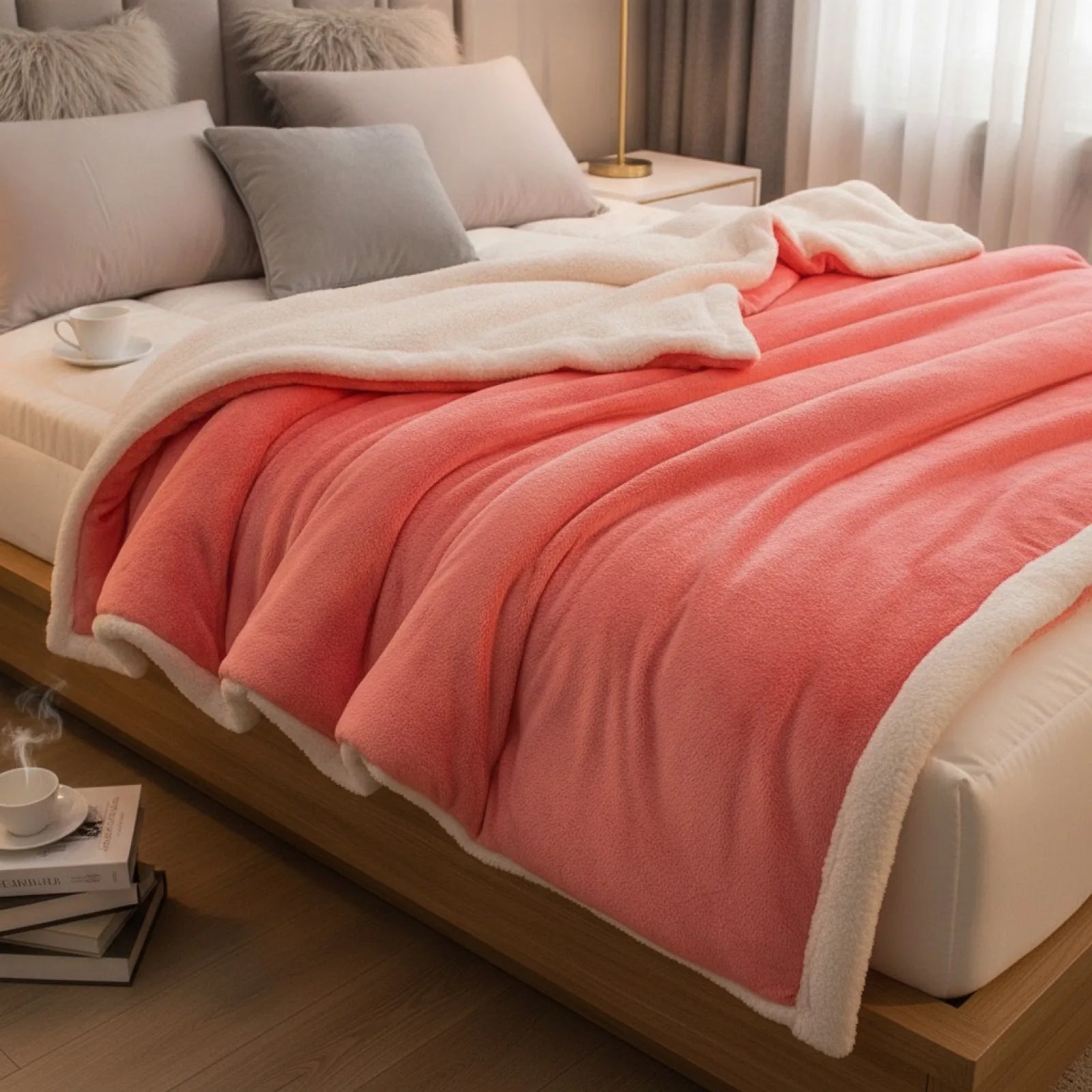 Couverture Laine "Sunset Glow" Double Face