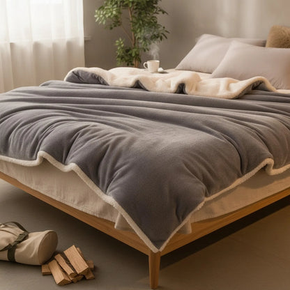 Couverture Laine Double Face Douceur Hivernale