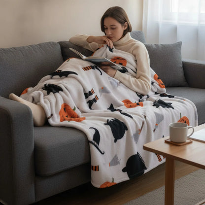 Couverture Flanelle Douce Imprimé Chauves-Souris