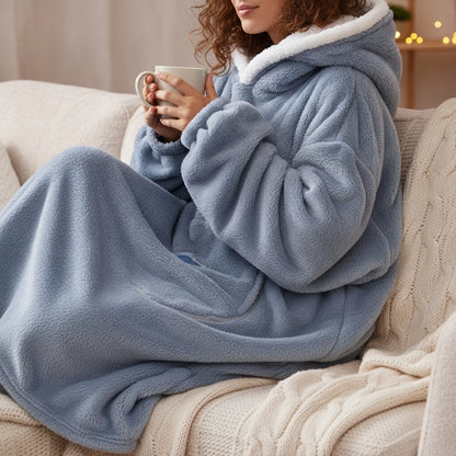Couverture Sweat XXL Peluche Douce & Manches