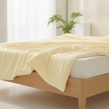 Couette d'été Soie Glacée Jaune Éclatant