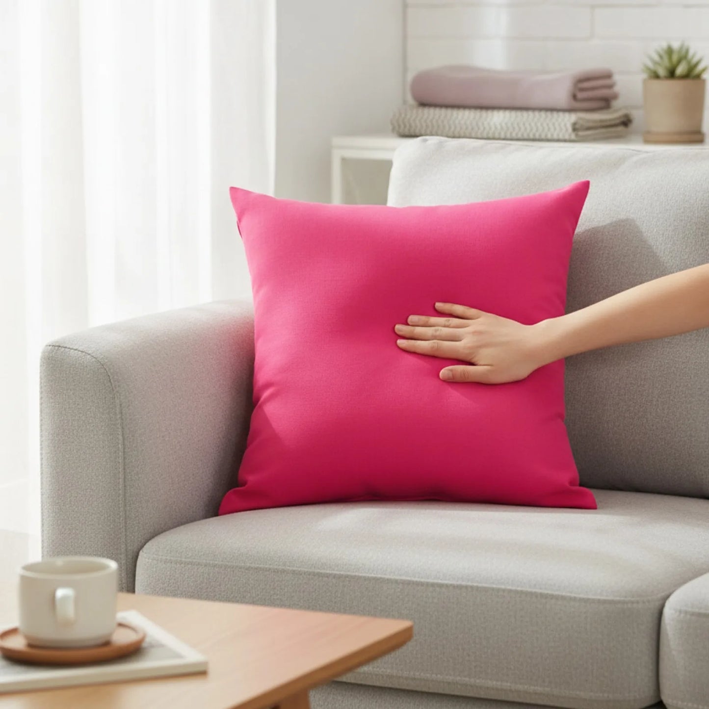 Housse de coussin Rose Red décorative et moderne