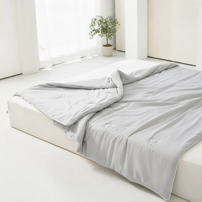 Couette d'été fraîche en soie glacée grise
