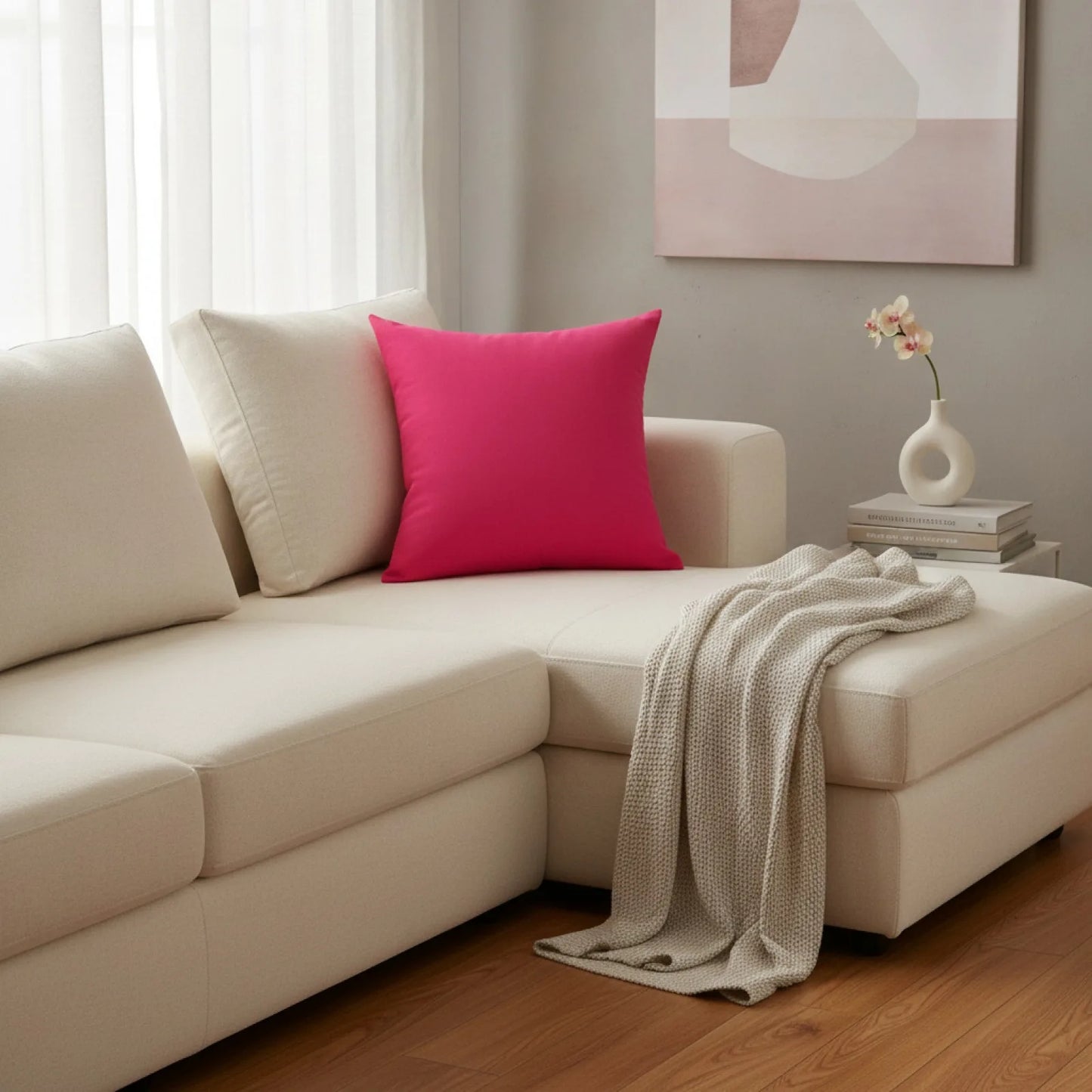 Housse de coussin Rose Red décorative et moderne
