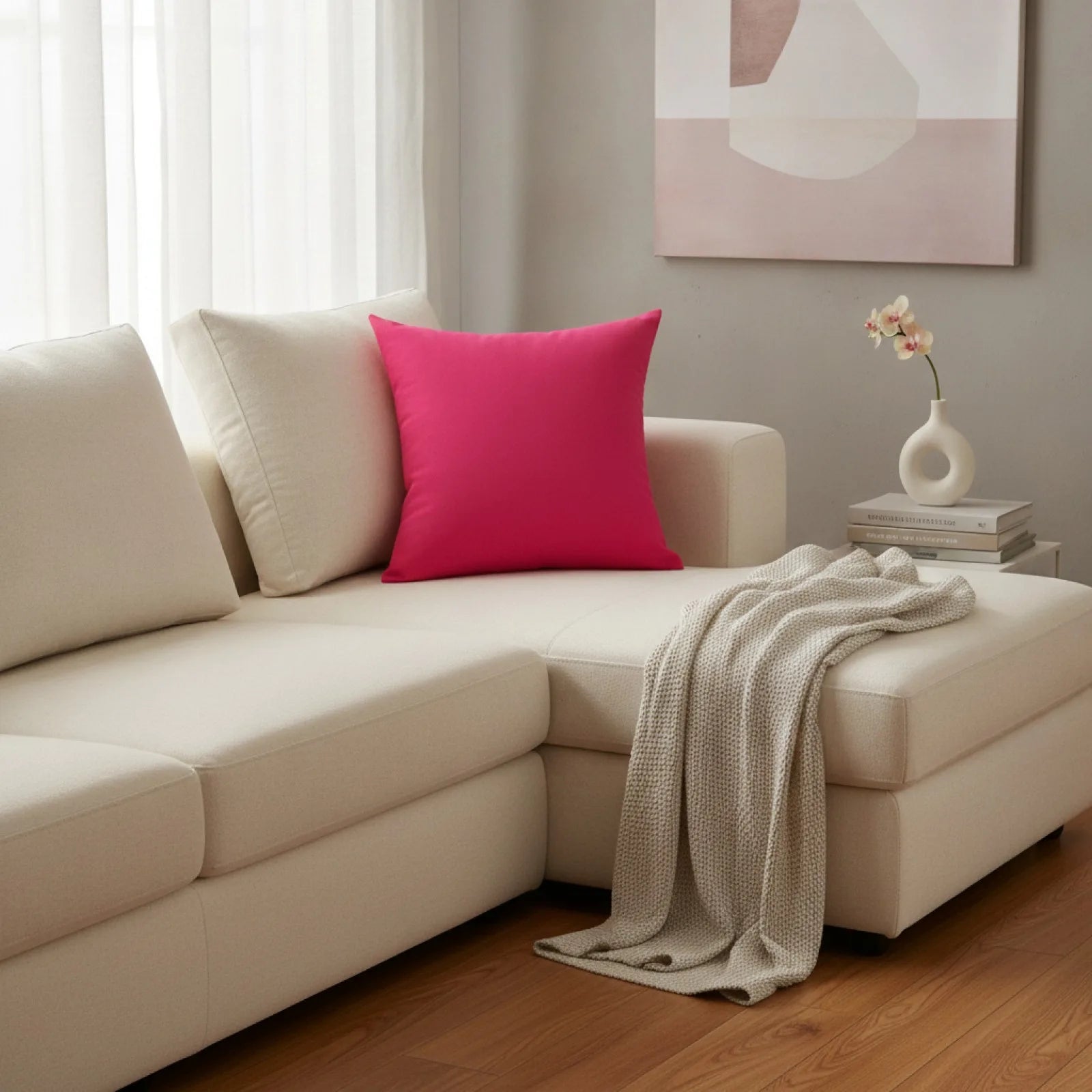 Housse de coussin Rose Red décorative et moderne