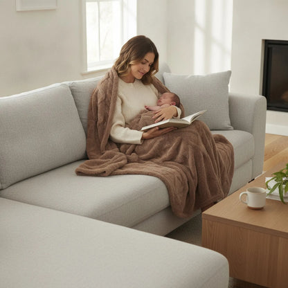 Couverture Sherpa Douce & Chaude - Coffee
