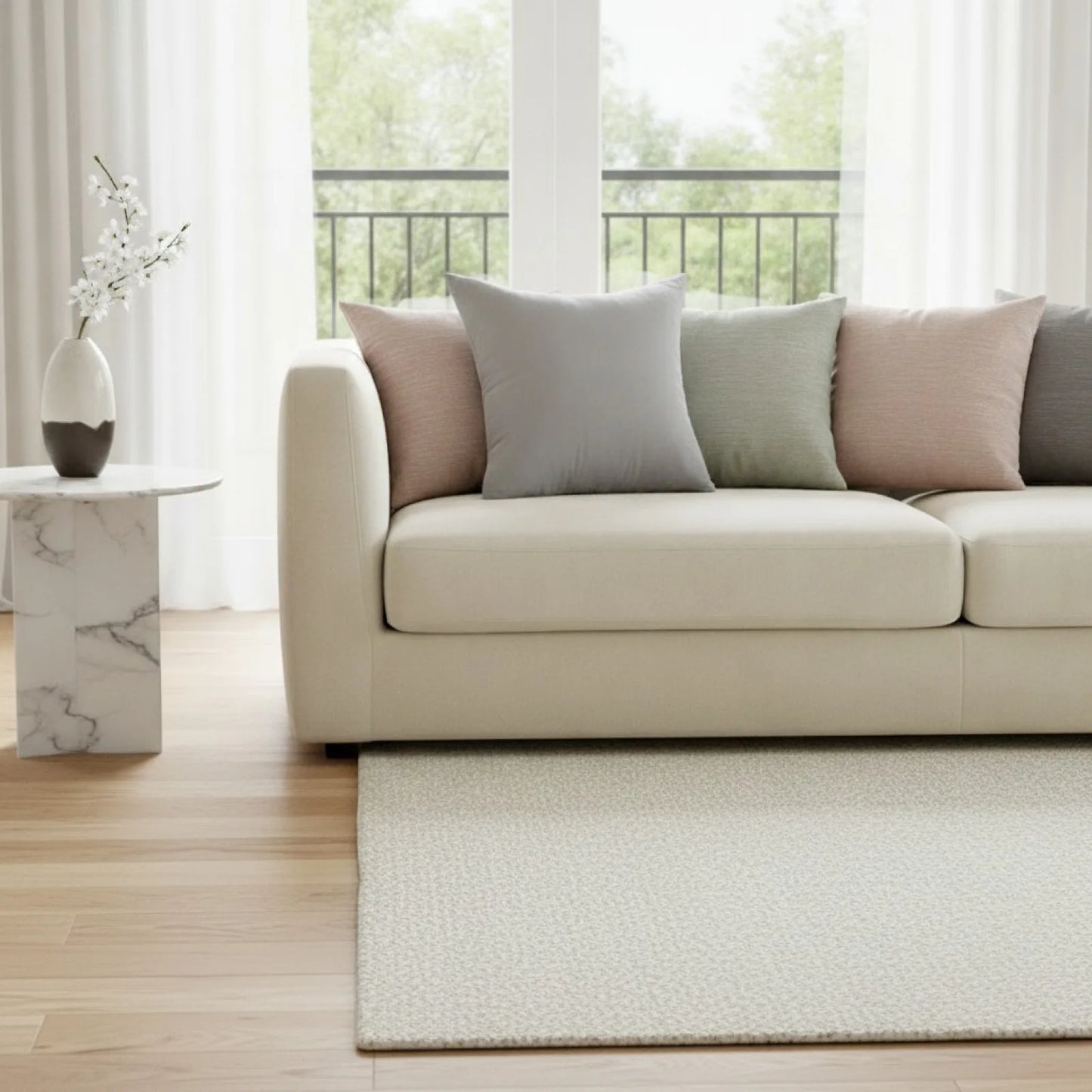 Housse de coussin "Couleur Bonbon" Gris Argenté