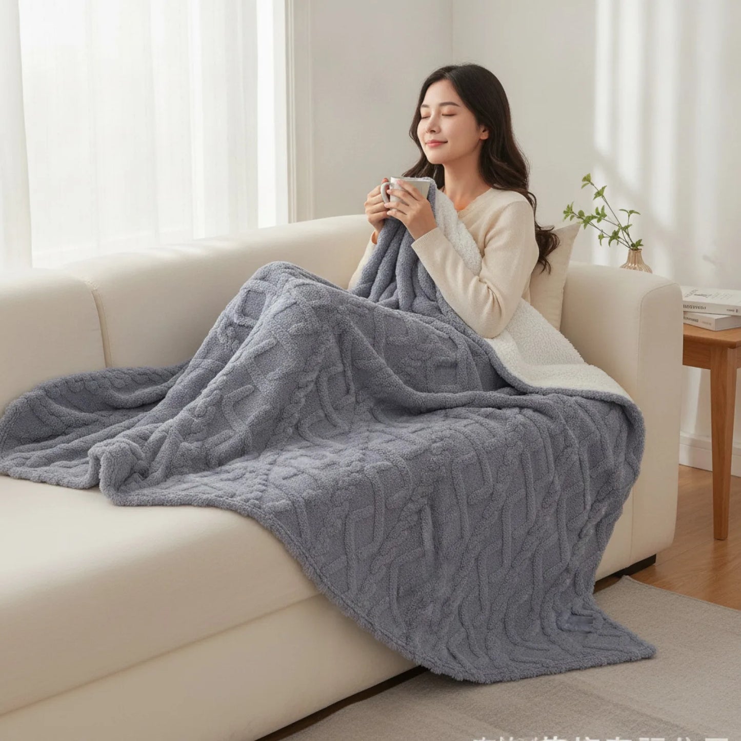 Couverture Sherpa Douceur Hivernale