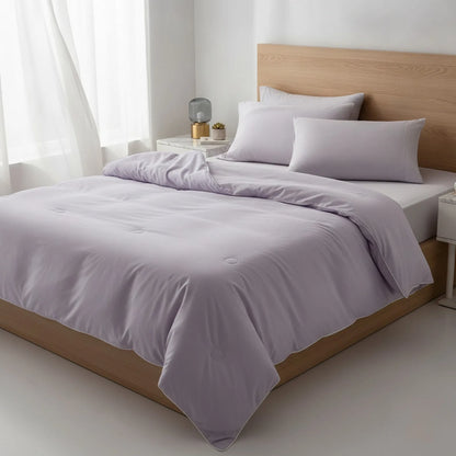 Couette d'été violette en soie glacée