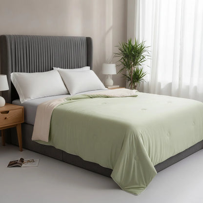 Couette d'Été Soie Glacée Vert Fruit Éclatant