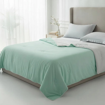 Couette d'été Soie Glacée Pure Aqua Green