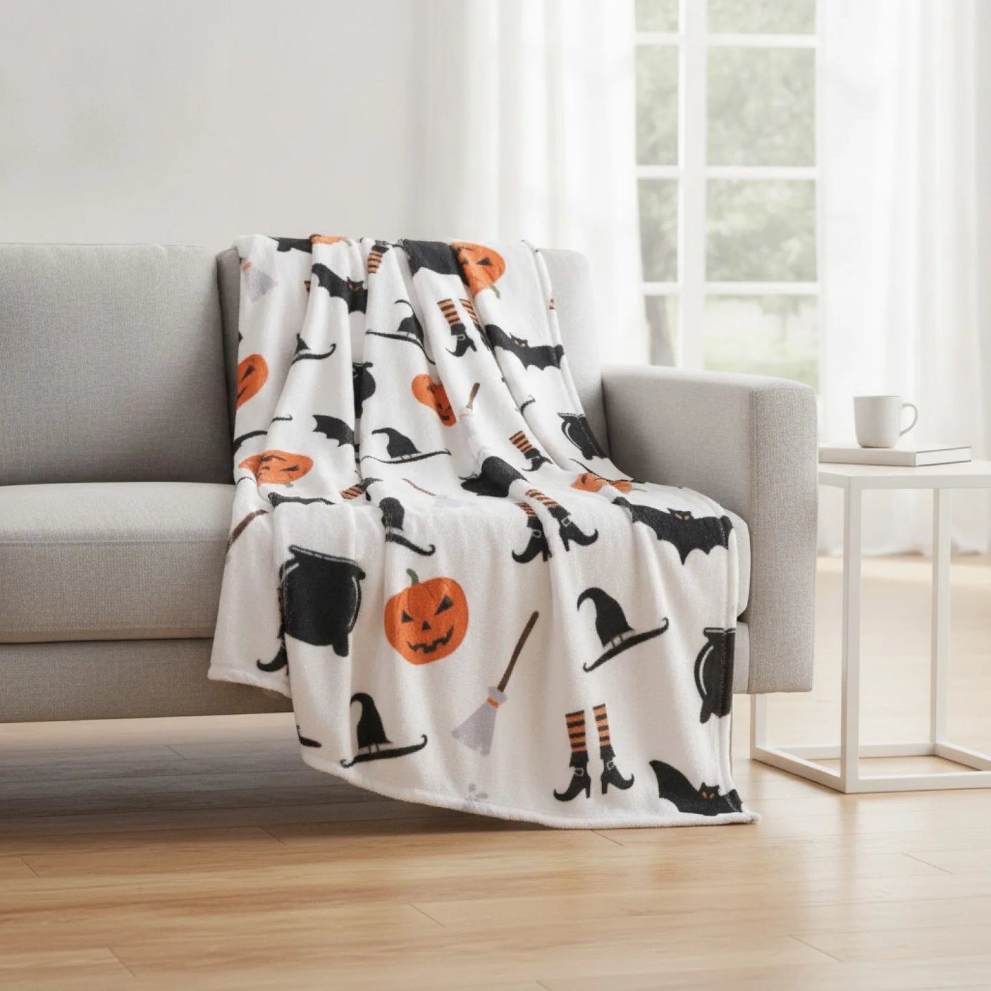 Couverture Flanelle Douce Imprimé Chauves-Souris