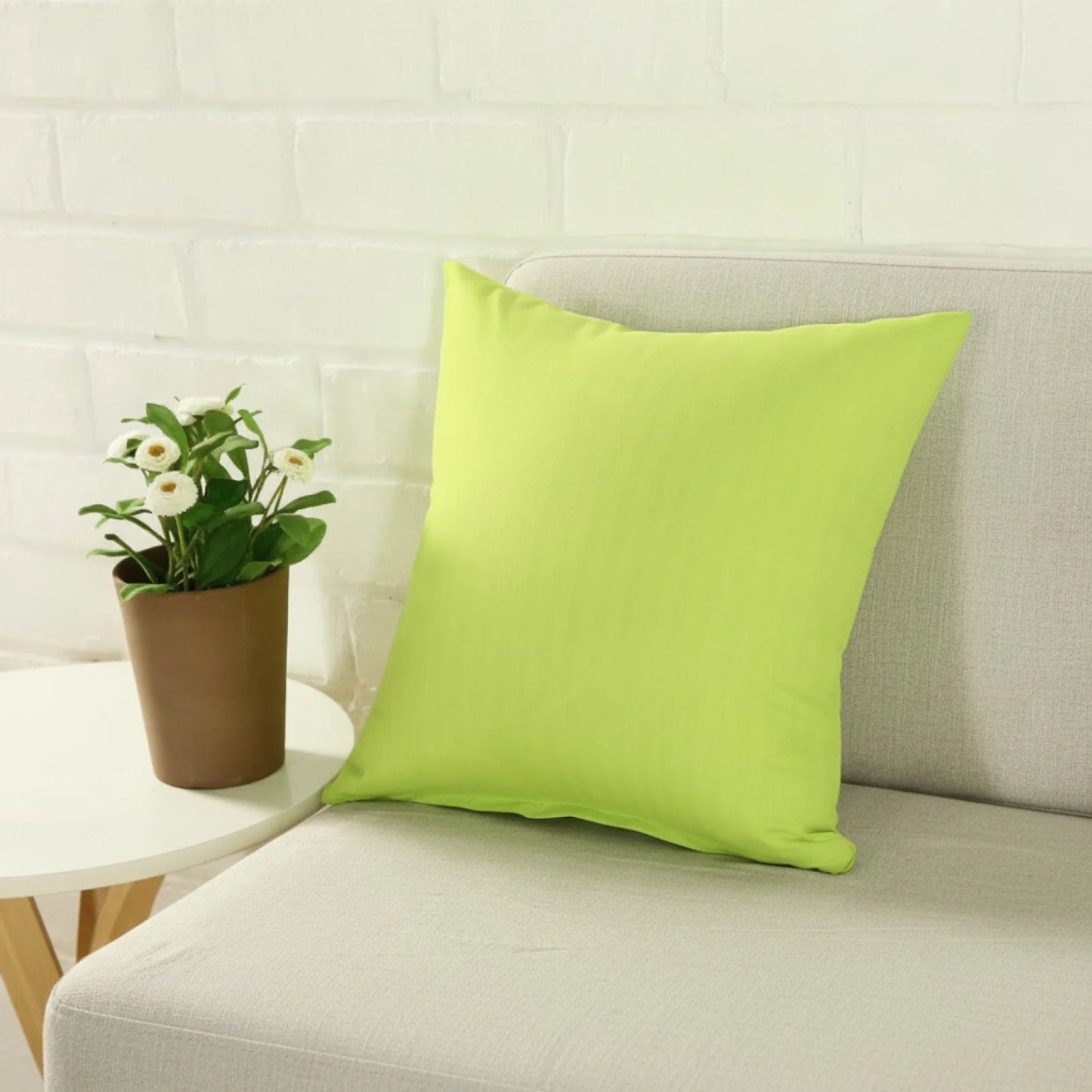 Housse Coussin Vert Herbe "Couleur Bonbon"