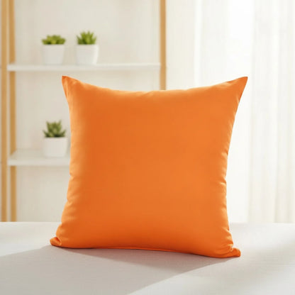 Housse de coussin orange vif unie