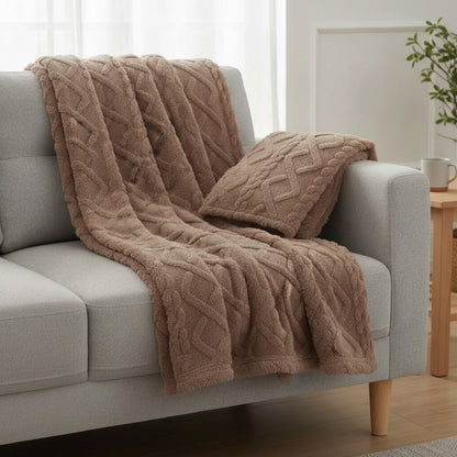 Couverture Sherpa Douce & Chaude - Coffee