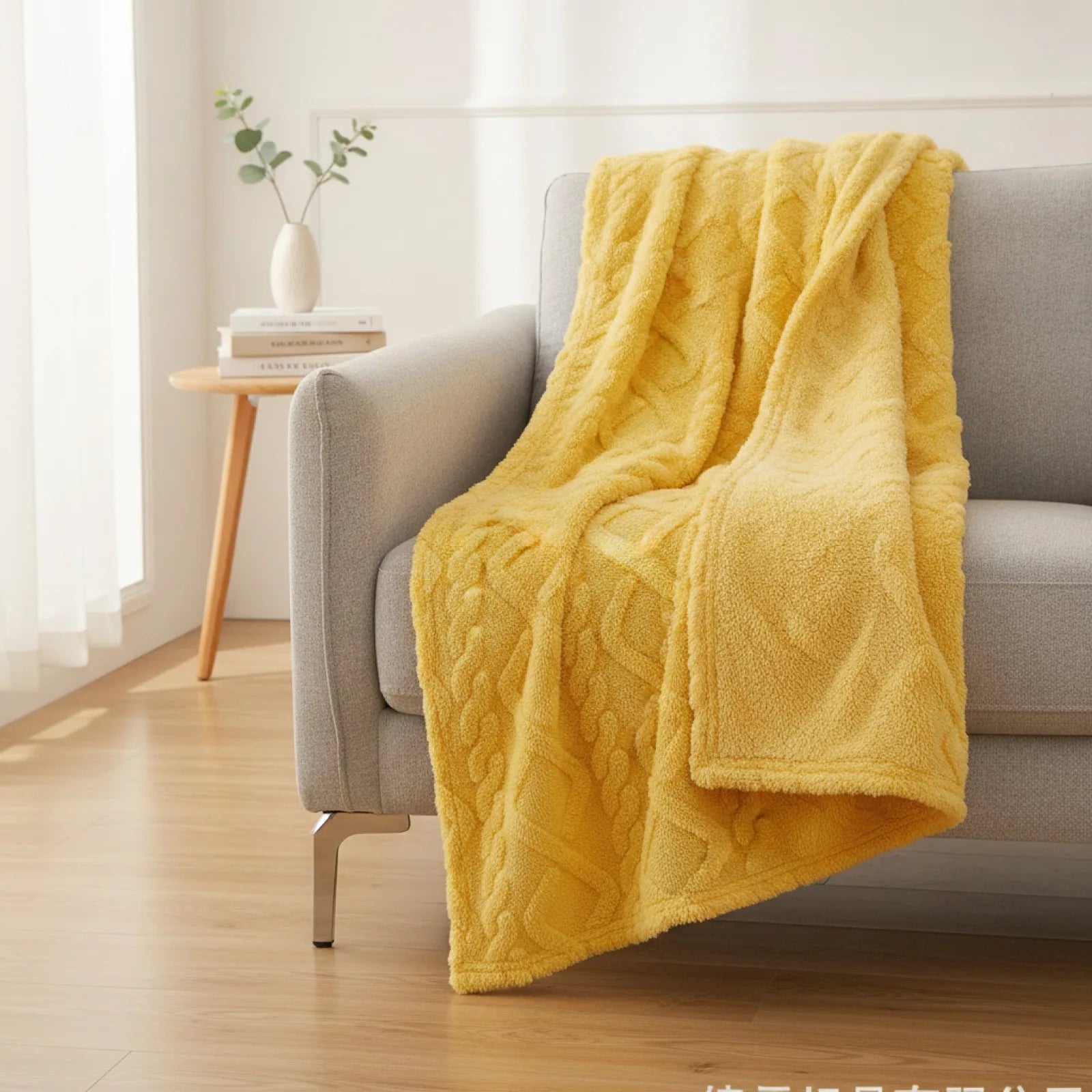 Couverture d'hiver Sherpa Turmeric Douceur & Chaleur